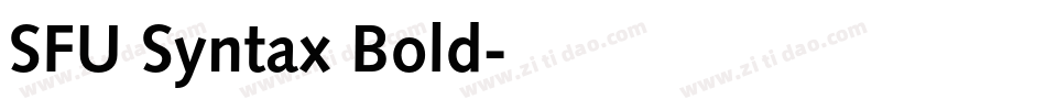 SFU Syntax Bold字体转换